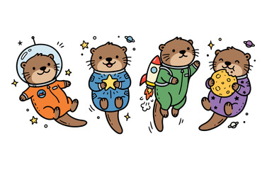 Cartoon Bear Family Different Colors Vector Poses © Bipudas