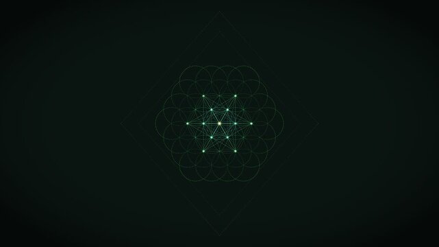 Abstract geometric pattern with glowing points and lines