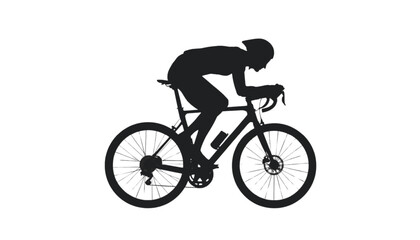 Fototapeta premium Cyclist speeds forward on a racing bike during an intense professional outdoor sports competition.