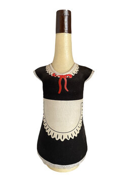 Decorative Bottle in Maid Uniform Costume
