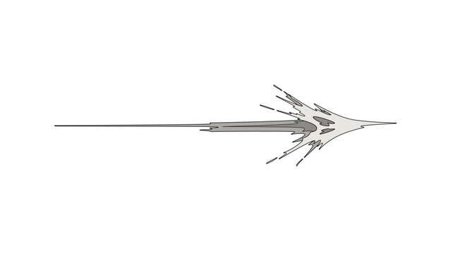 2D Visual thrust pierce effect Anime VFX Style