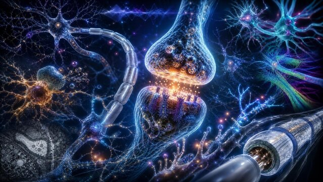 Adult Brain Healing and New Neurons &mdash; Ultra‑Detailed 3D Illustration of Synapse Repair and Myelin Growth in the Hippocampus | Premium, Text‑Free, 8K HDR