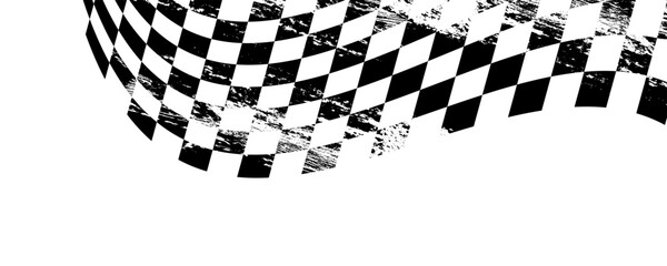 Naklejka premium Checkered flag wave on white background design for sport race championship vector illustration.