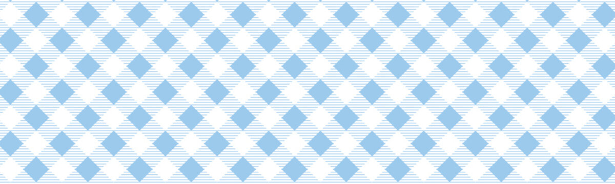 Geometric argyle background, blue white pattern, fabric art