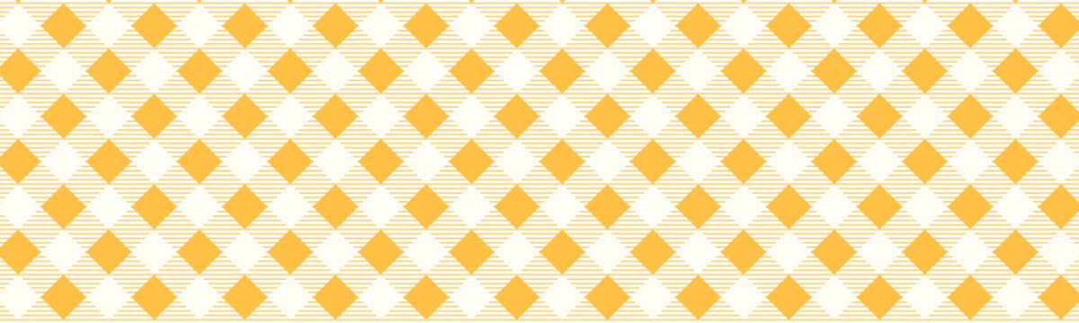 Geometric argyle background, yellow white pattern, fabric art