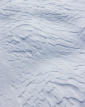 Close-up of textured snow surface
