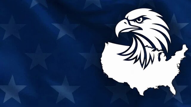 Video, background, blue, USA, Bald Eagle, United States, Independence Day background , star