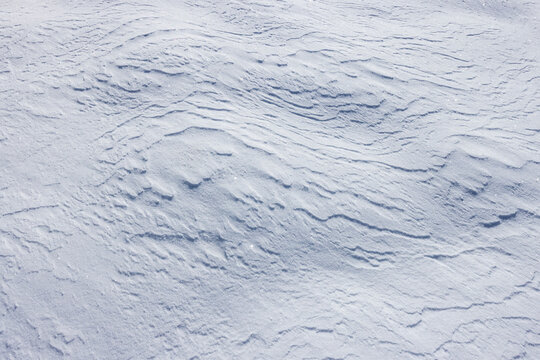 Close-up of textured snow surface