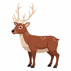 Obraz premium Majestic Stag with Antlers Standing Proudly in a Forest Clearing.