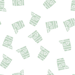 Fototapeta premium nut flour gluten free glyph vector seamless pattern. nut flour gluten free signthin illustration