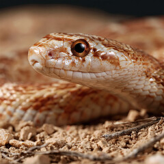 Obraz premium Snake Resting on Sandy Surface