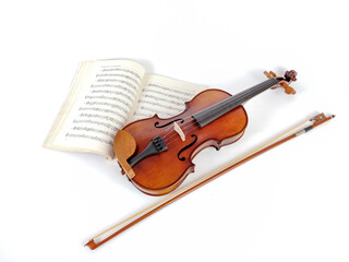 Fototapeta premium violin on white background