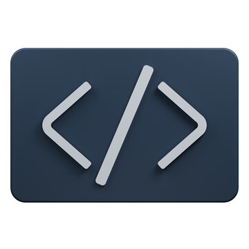 Minimalist coding bracket icon representing software development and programming.