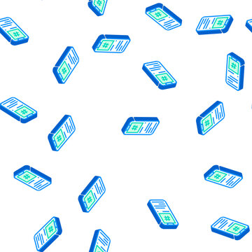 hashtag mobile screen isometric seamless pattern. hashtag mobile screen sign illustration