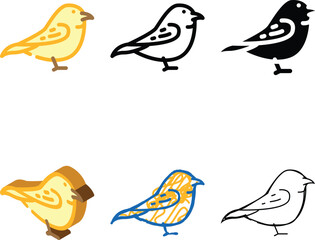 Obraz premium wren bird color icon vector. wren simplified bird sign. isolated symbol illustration