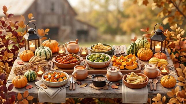 Harvest Table With Roasted Veget 202606182211