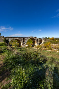 3rd century Roman bridge, Pont Julien, on sunny day
