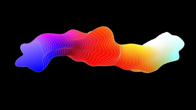 abstract rainbow waves
