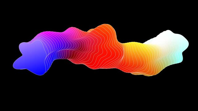 abstract rainbow waves