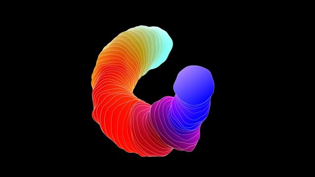 abstract rainbow ring