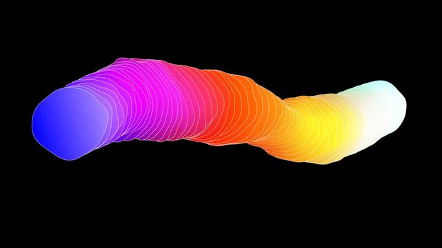 abstract rainbow waves