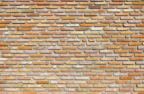 Vintage style brick wall background. Brick wall texture.