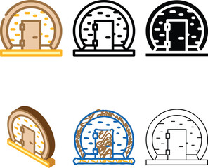 glamping tent comfort color diversity icon vector. glamping tent comfort sign. isolated symbol illustration © sevector