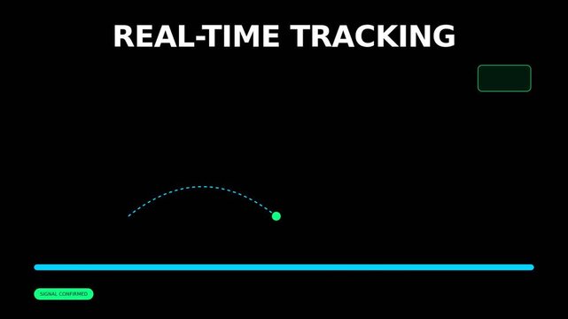 Smart Mobility Fleet Tracking Interface. Dynamic Navigation Dashboard Animation. Tech Infographic Video Background