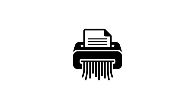 Black and white printer icon graphic.