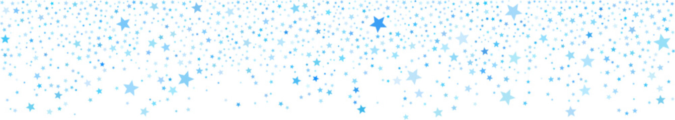 Obraz premium Star Confetti Border Background with Falling Glitter Stars for Festive Celebration Banner Design