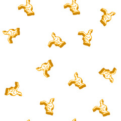 Fototapeta premium kangaroo animal isometric seamless pattern. kangaroo animal sign illustration