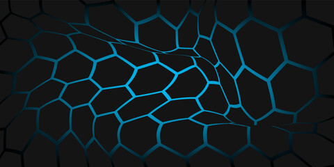 Fototapeta premium Vector abstract 3d hexagon. Background hexagon element. Vector graphics
