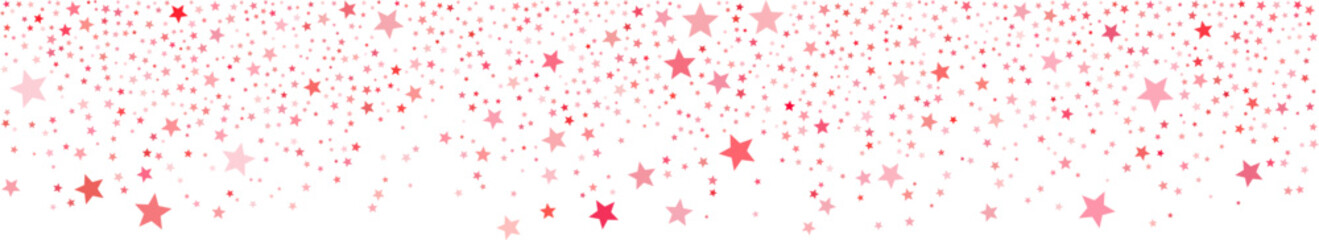 Obraz premium Star Confetti Border Background with Falling Glitter Stars for Festive Celebration Banner Design