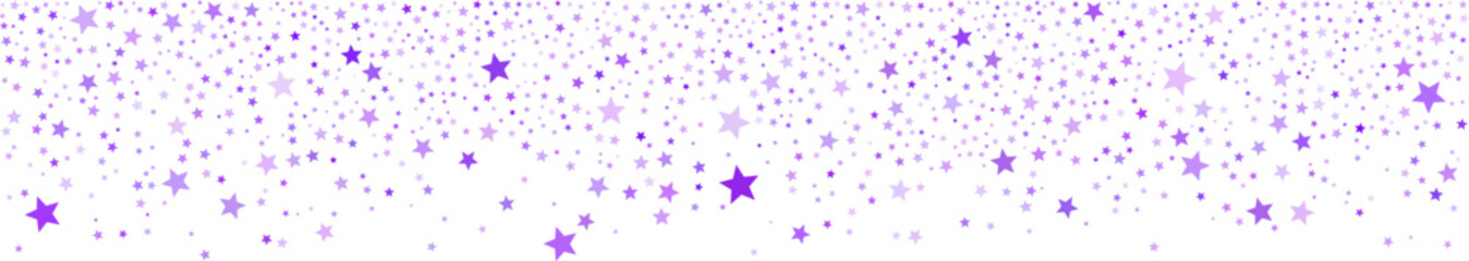 Obraz premium Star Confetti Border Background with Falling Glitter Stars for Festive Celebration Banner Design