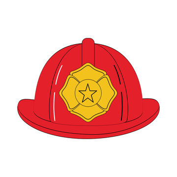 firefighter helmet vector
