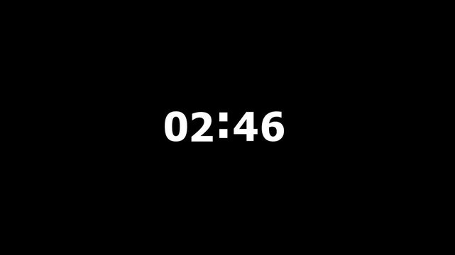 A deep black canvas serves as the backdrop for the precisely rendered digital time 02:52, displayed in a crisp white serif font, evoking a sense of measured duration, a critical juncture, or a