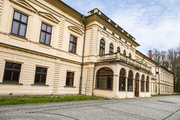Fototapeta premium The New Castle. Former Habsburg residence. South facade. Żywiec, Silesian Voivodeship, Poland