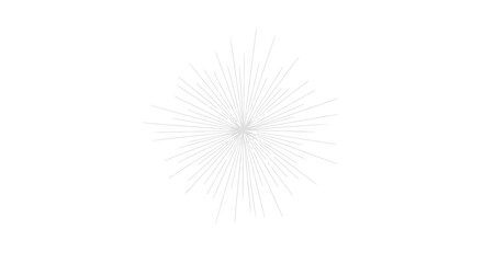 Fototapeta premium Minimalist gray starburst symbol on white background