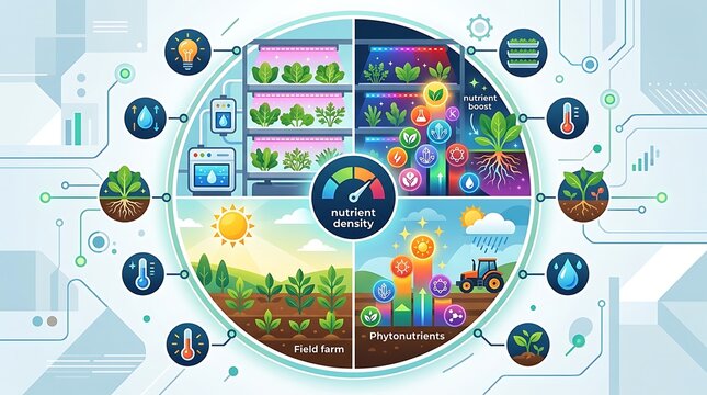 Nutrient density comparison between vertical and traditional farming