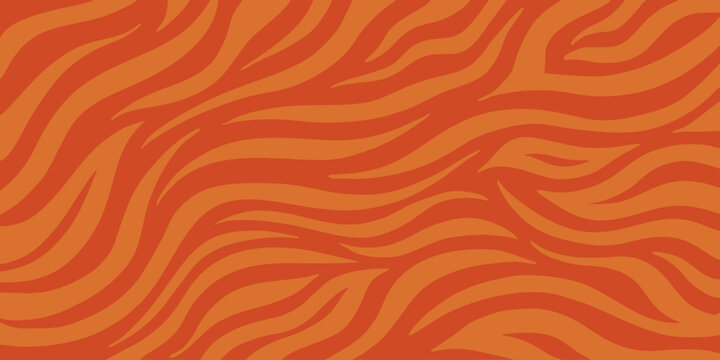 Tiger skin texture and modern geometric pattern without borders with lines. Minimalistic vector textures for wallpaper, textile print and redesign.