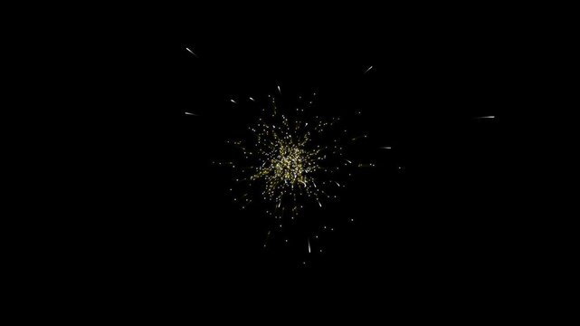 Spark Explosion Animation, Particle Explosion Motion Graphic, Firework Spark Overlay Animation.