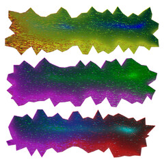 Fototapeta premium Creative geometric crystal look banner collection featuring dark textured gradient finishes in purple green blue and red tones for digital graphic assets