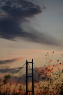 sunset over the birdge