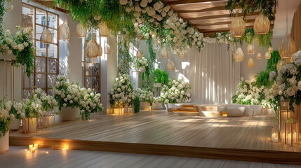 Fototapeta premium Wedding Ceremony Venue with Greenery