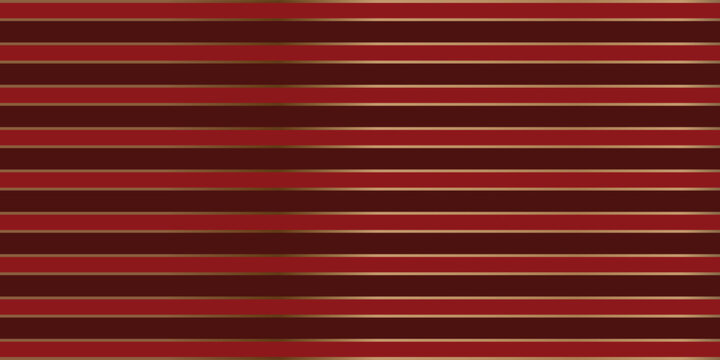 Luxury red and gold horizontal stripes background. Elegant maroon geometric parallel lines pattern for premium banner, sophisticated wrap, and corporate identity backdrop.