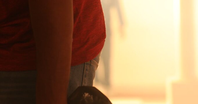 Male Bodybuilder muscular in the gym