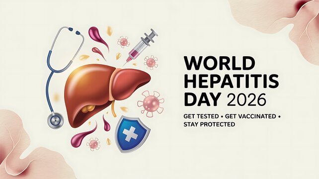 World hepatitis day 2026 medical awareness design