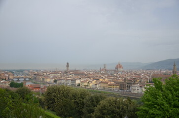 Fototapeta premium Panoramic View of Florence Skyline from Piazzale Michelangelo, Tuscany, Italy