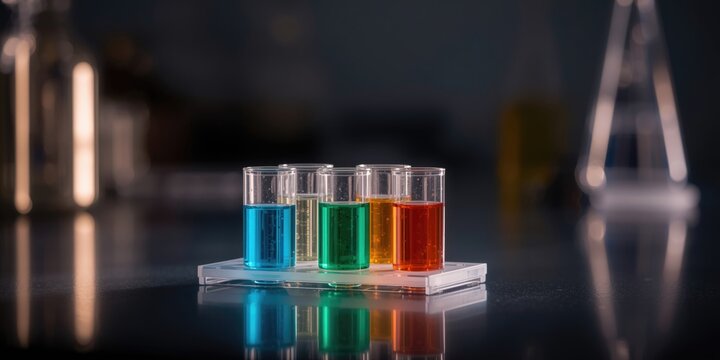 Photometric analysis using filled cuvettes with vibrant colored liquids