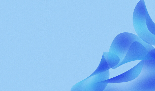 Blue abstract gradient wave curve flowing background design with translucent shape soft texture modern fluid motion